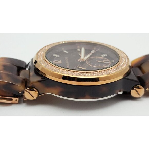 Michael Kors Bel Air MK5528 MK-5528 Womens Brown Tortoise Chronograph Watch main image 4